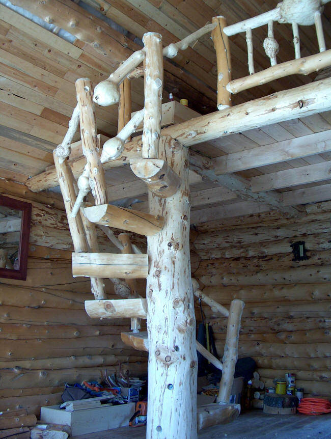 Log Cabin Stairs